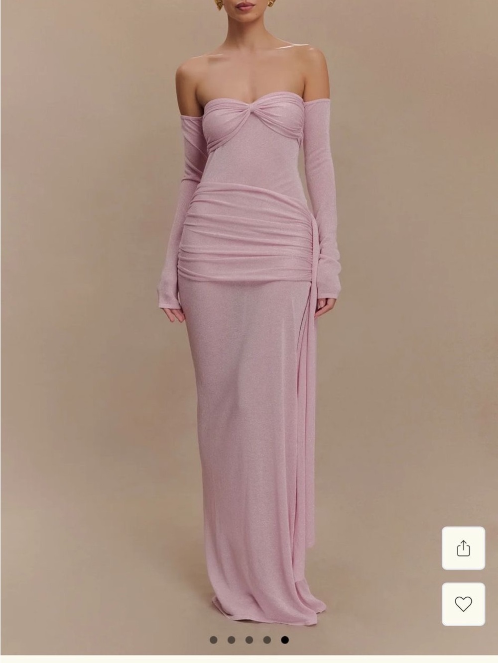 Meski Ingrid Mettalic Dress in Pink NWT